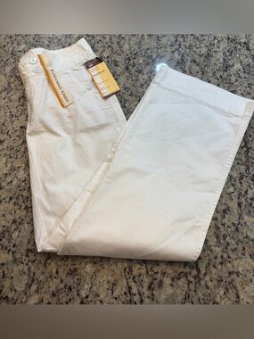 Lee White Colorwash Bootcut Khakis